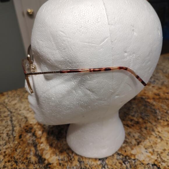 Marc Jacobs Eyeglasses Womens 53-17 Red Gold Cat Eye Clear Frames Designer - Picture 5 of 12